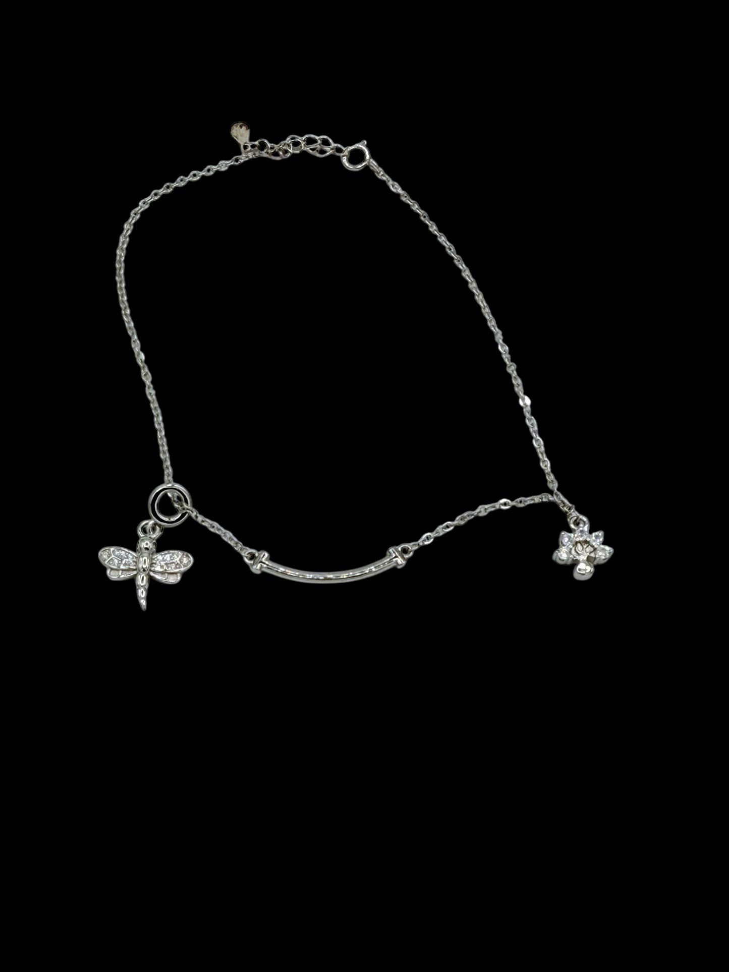 butterfly ankle bracelet ,adjustable