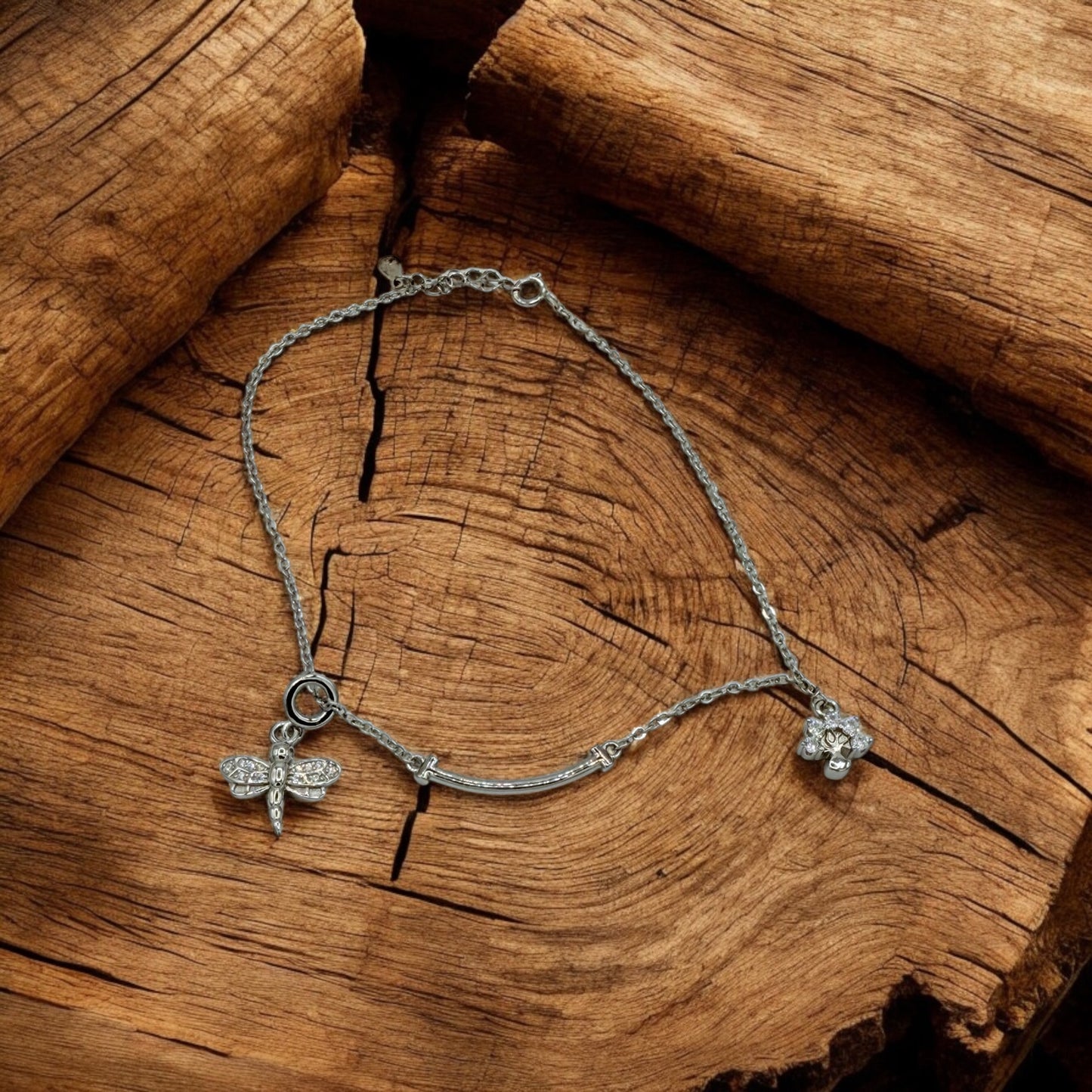 butterfly ankle bracelet ,adjustable
