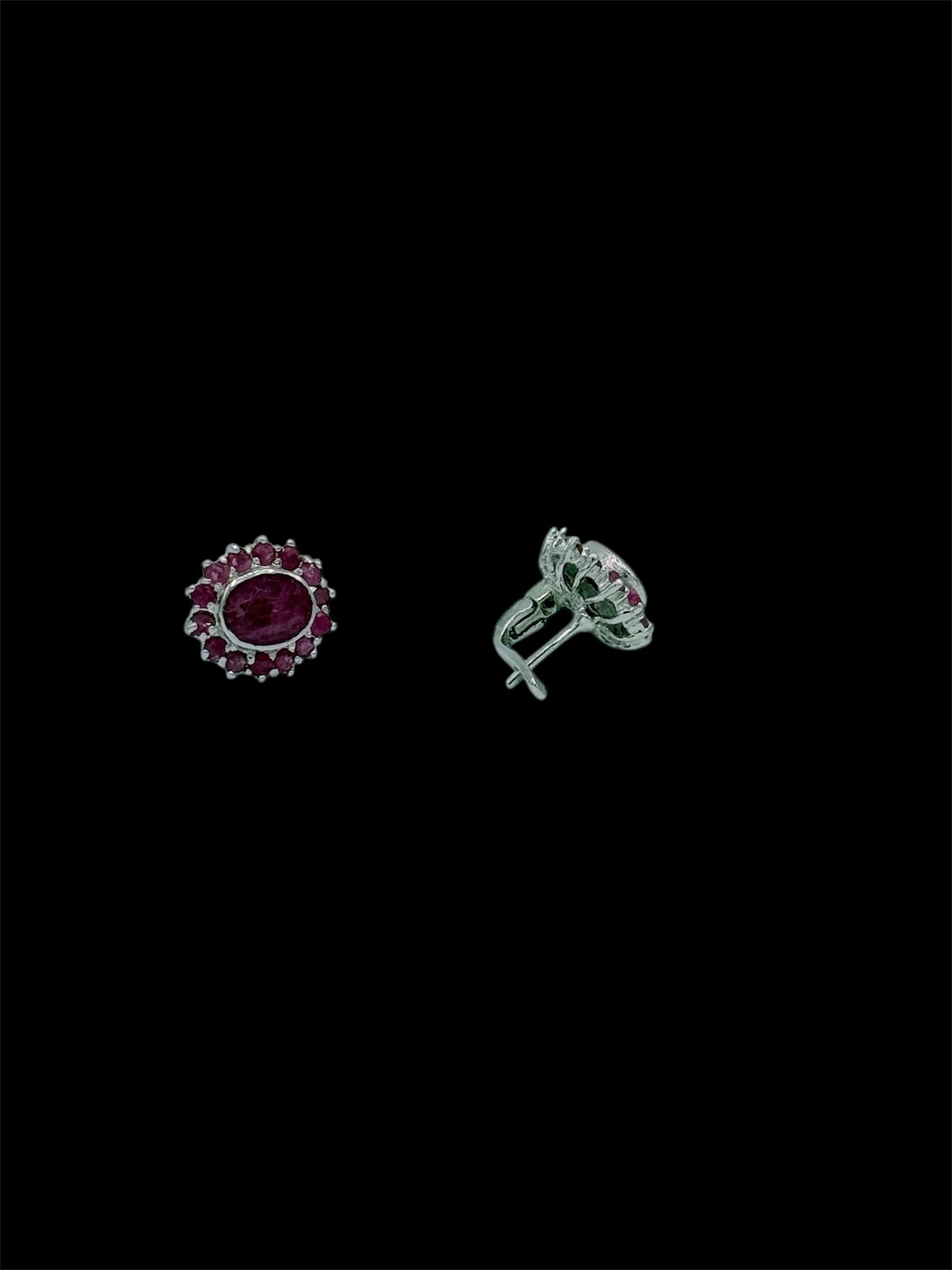 925 Sterling silver earrings inlaid