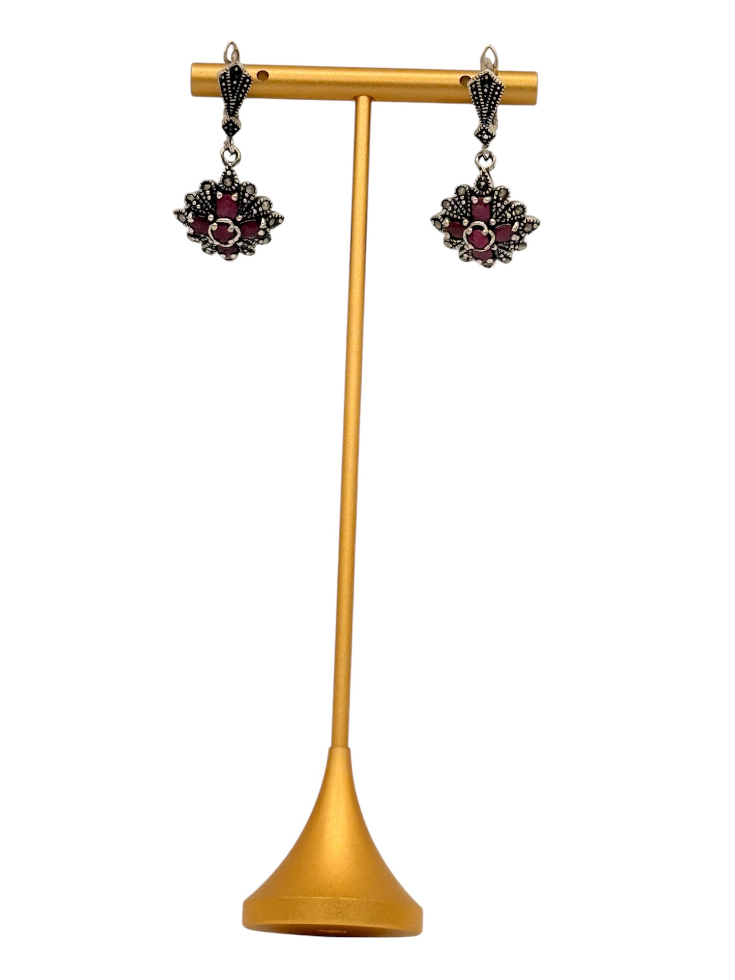 925 Sterling silver flower earrings