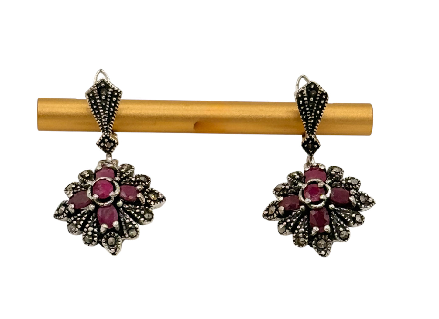 925 Sterling silver flower earrings