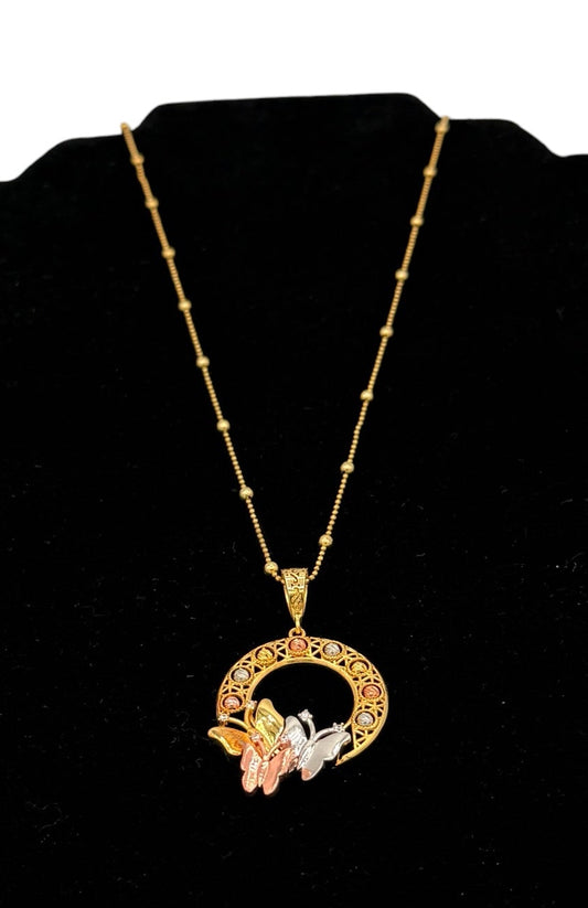 18k gold plated 925 Sterling silver Pendant Necklace