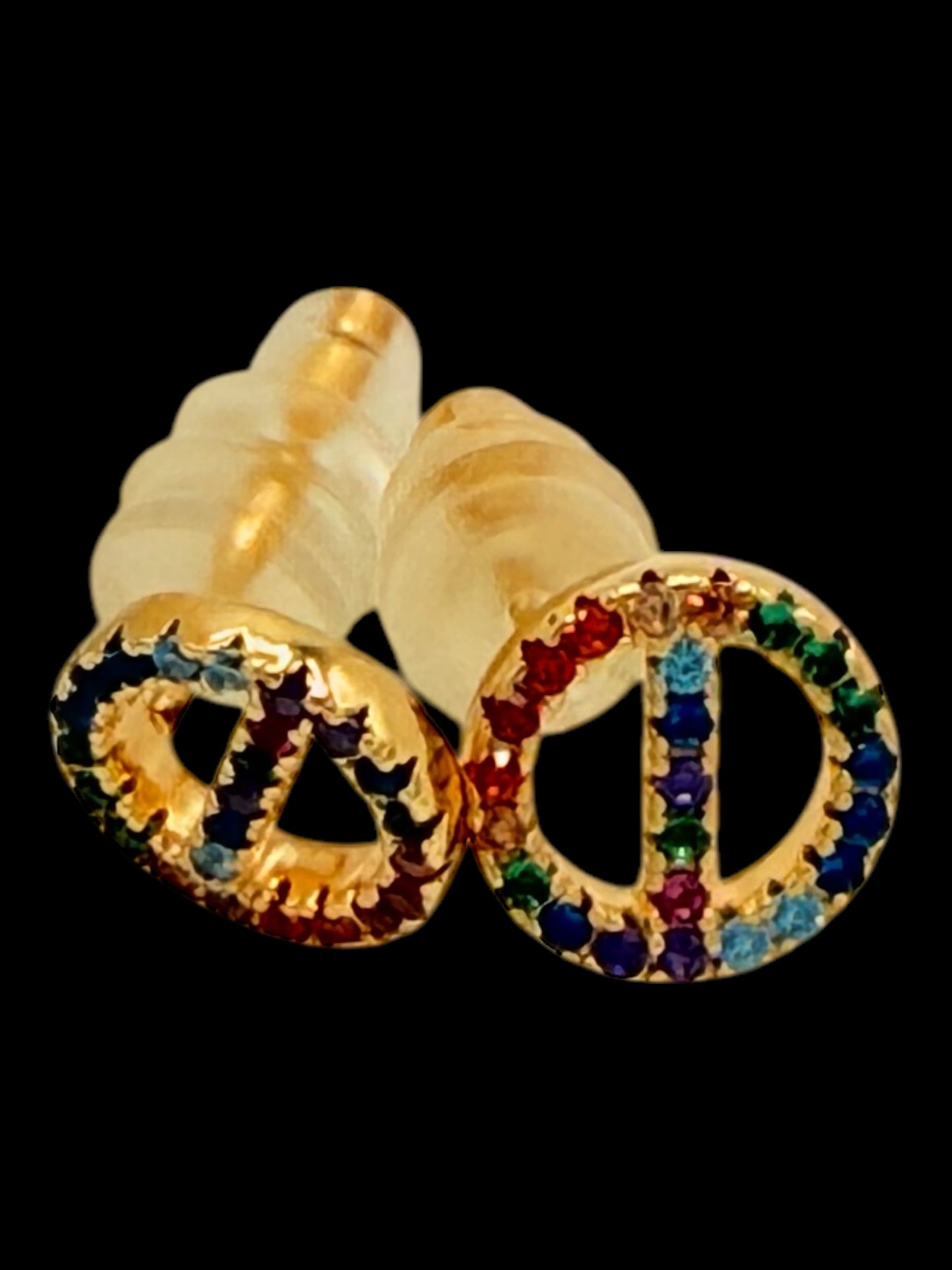 925 Sterling silver earrings inlaid with cubic zirconia