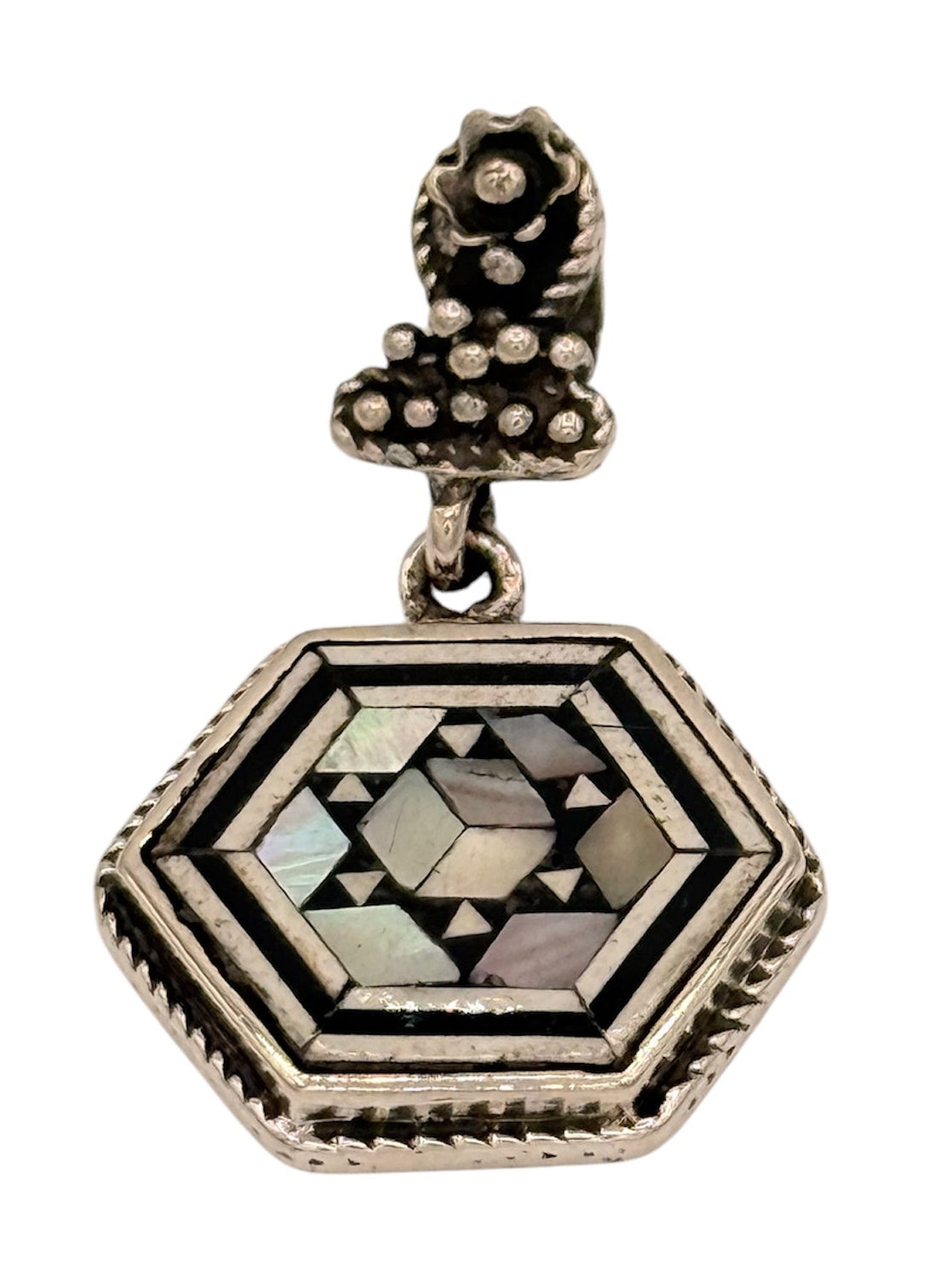 925 Sterling silver,inlaid with mother of pearl