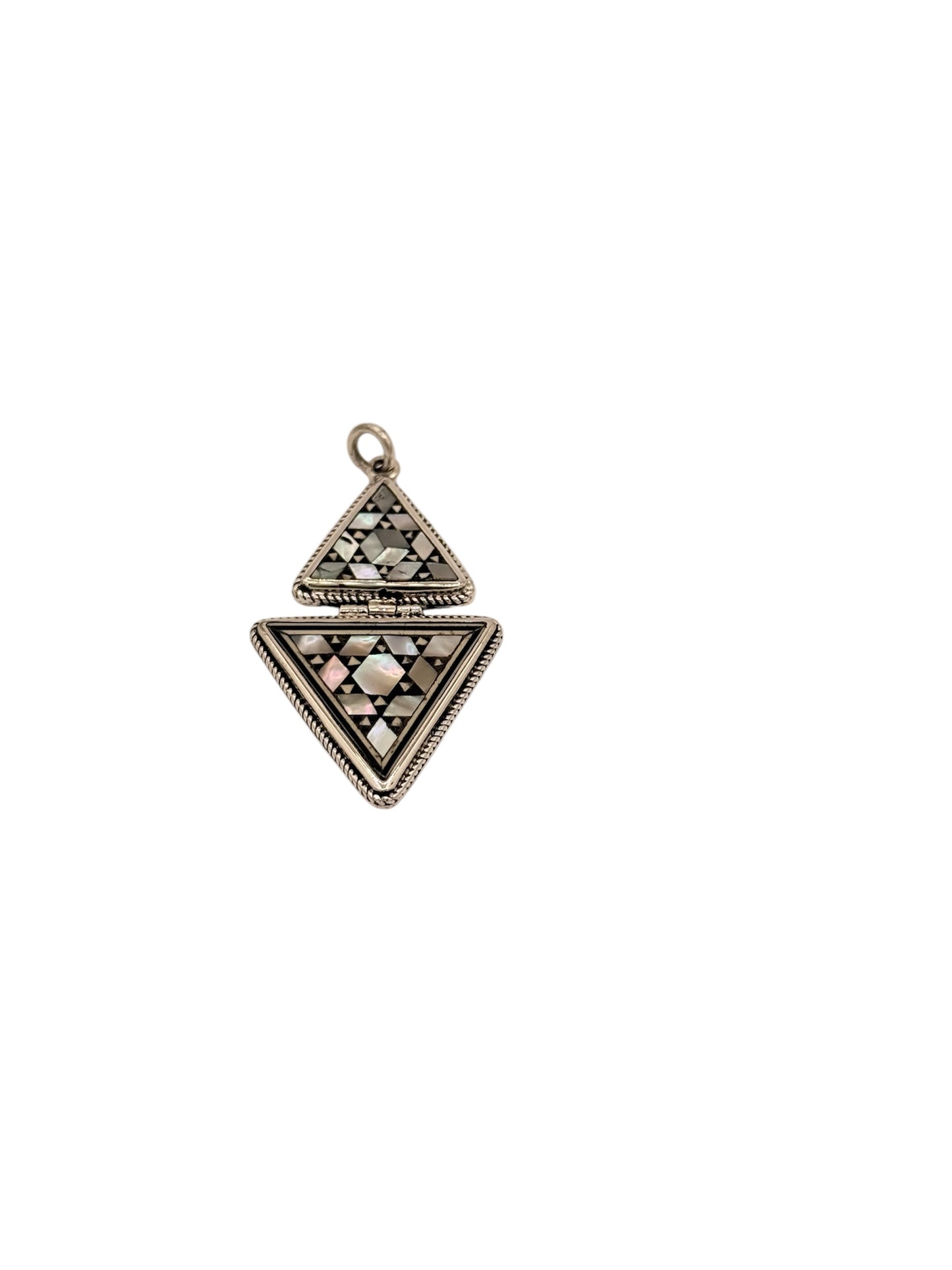 Hand made 925 sterling silver inlaid with mother of pearl