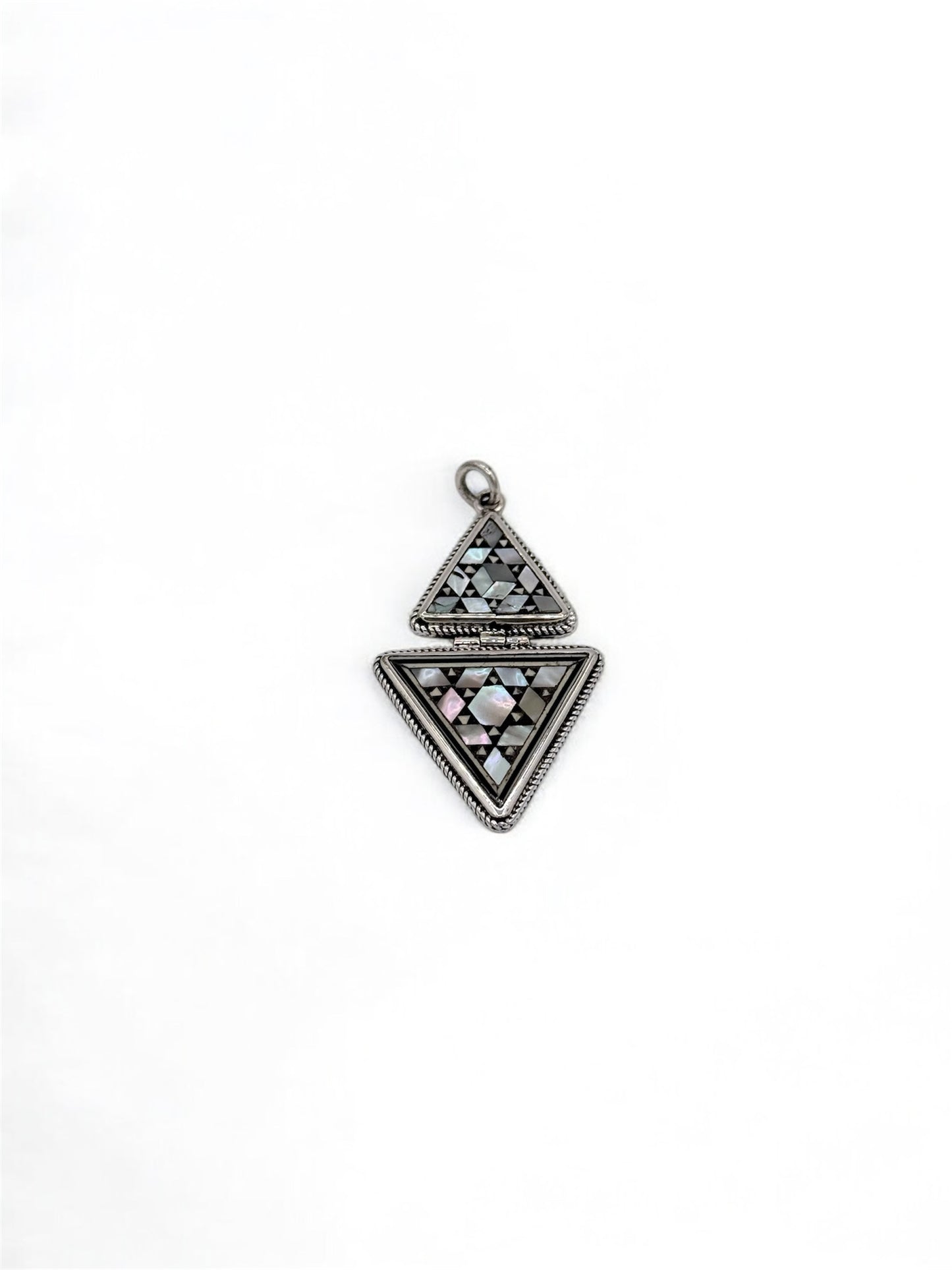 Hand made 925 sterling silver inlaid with mother of pearl