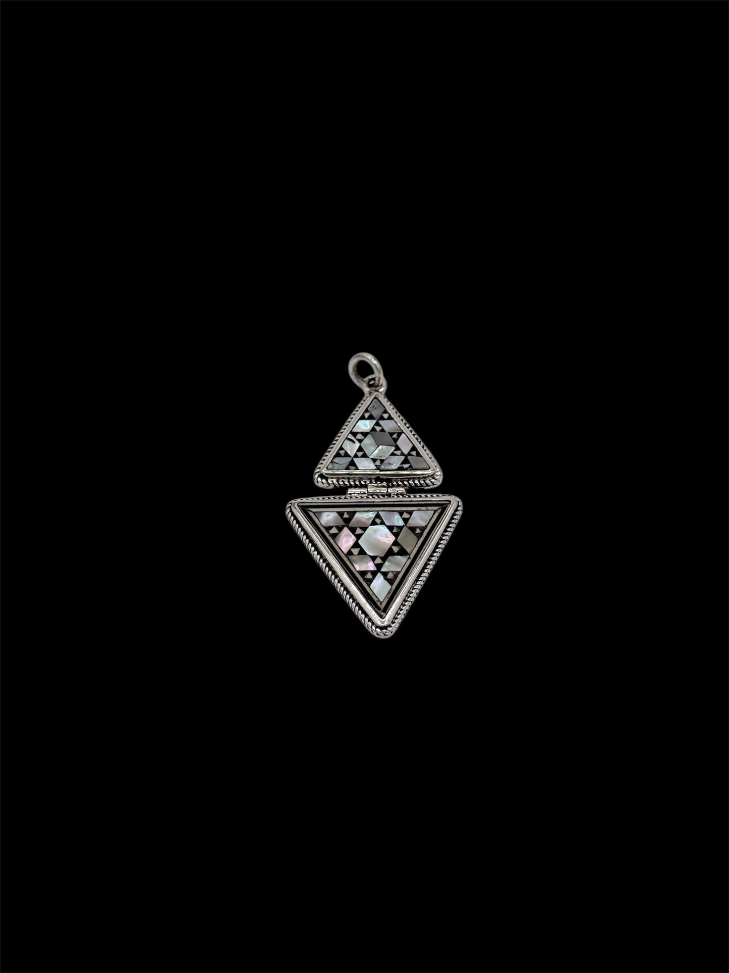Hand made 925 sterling silver inlaid with mother of pearl