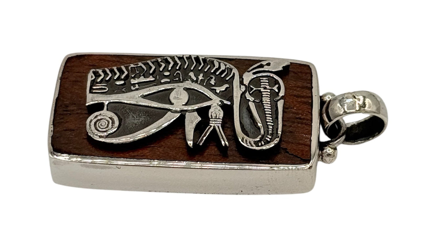 Ancient pharaoh Horus's eye with copra