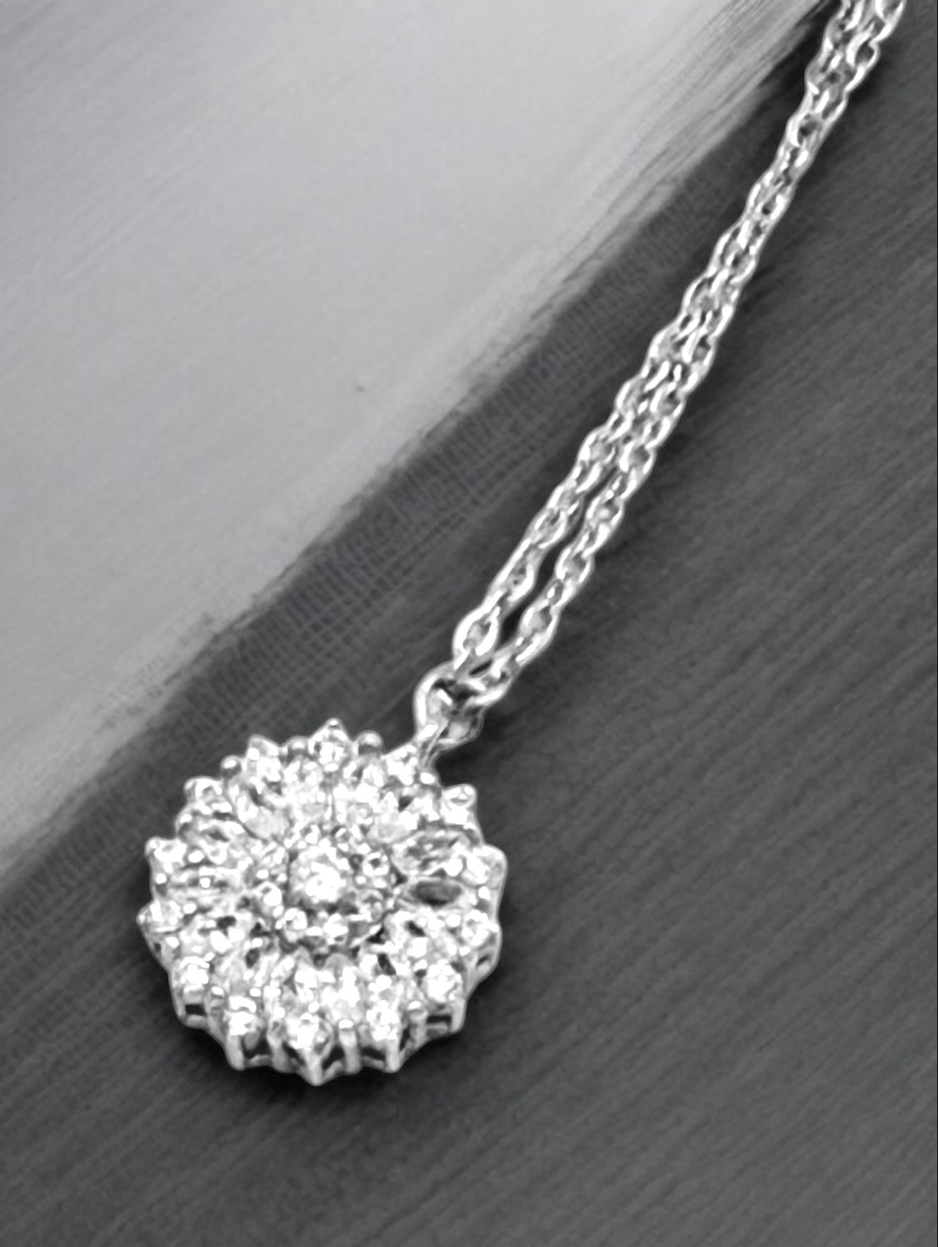 925 Sterling Silver mixed with simulated diamonds