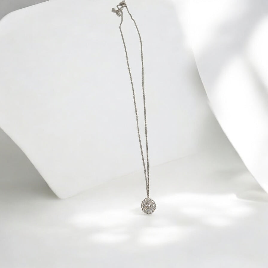 925 Sterling Silver mixed with simulated diamonds