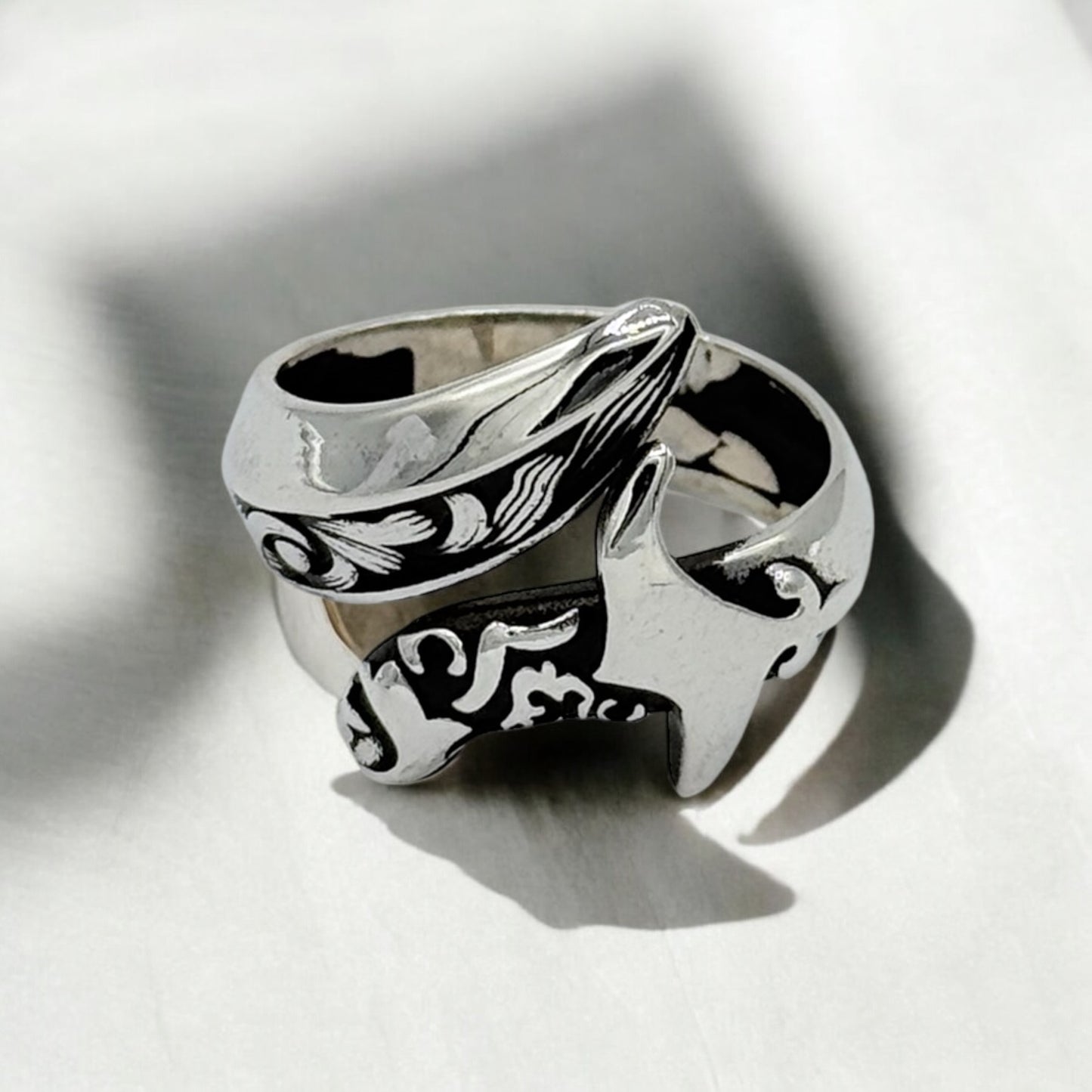 925 Sterling silver ring, sword style