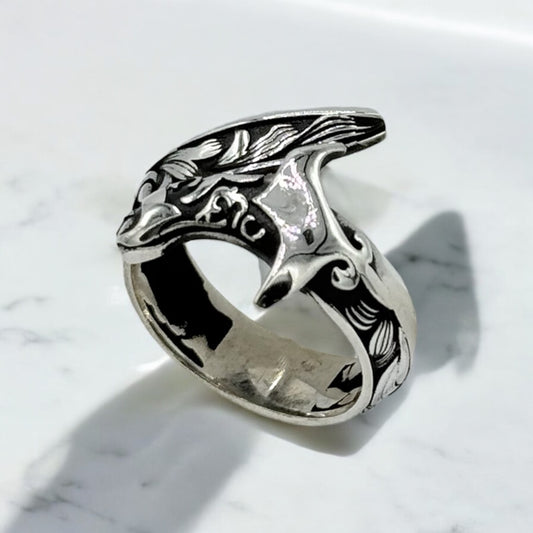 925 Sterling silver ring, sword style
