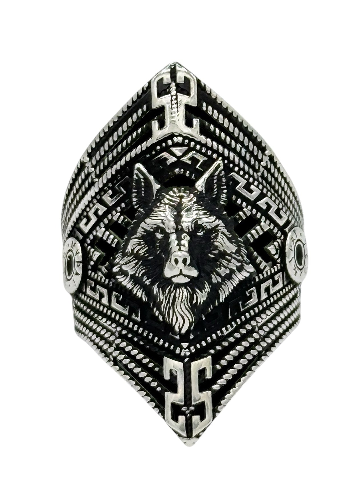 925 Sterling Silver ring, Wolf head Turkish famous brand MYPAT