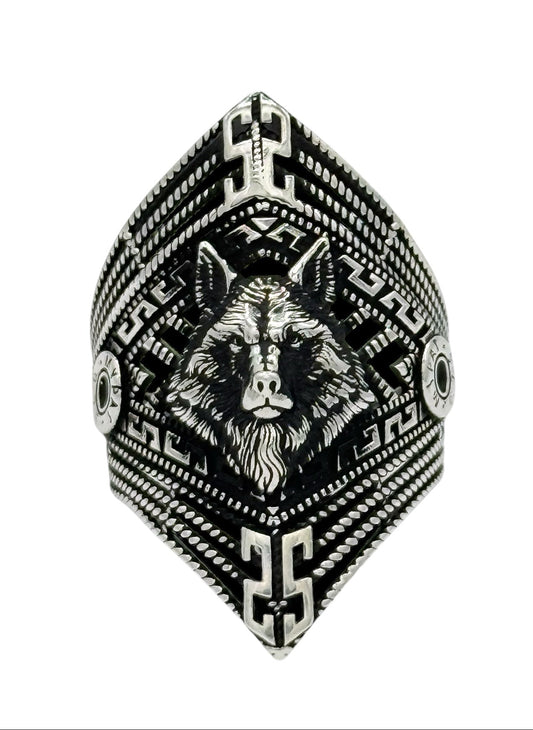 925 Sterling Silver ring, Wolf head Turkish famous brand MYPAT