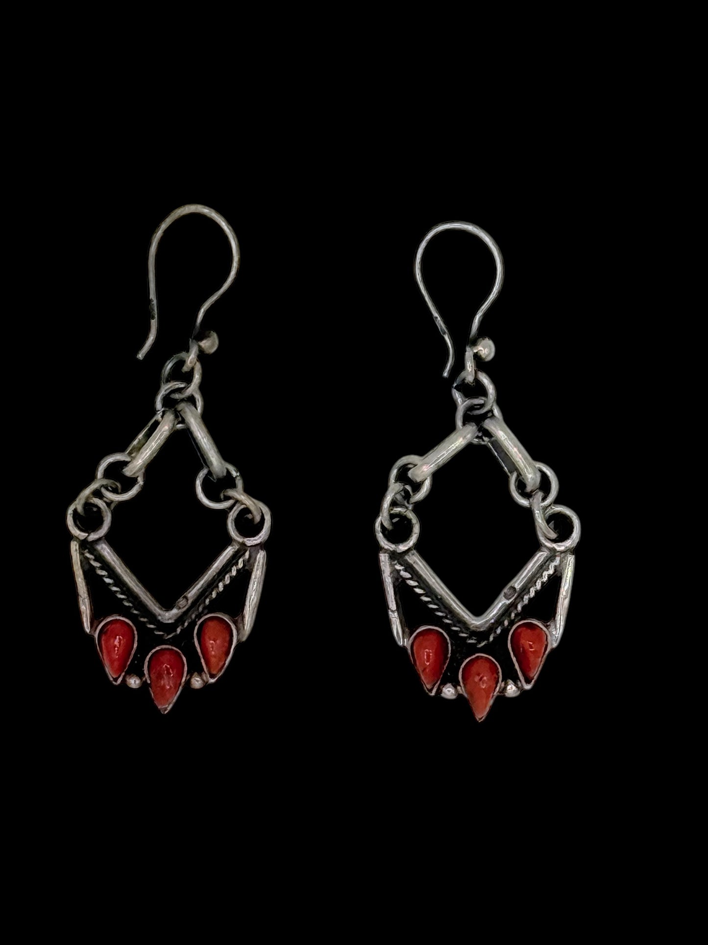 Sterling silver old earrings