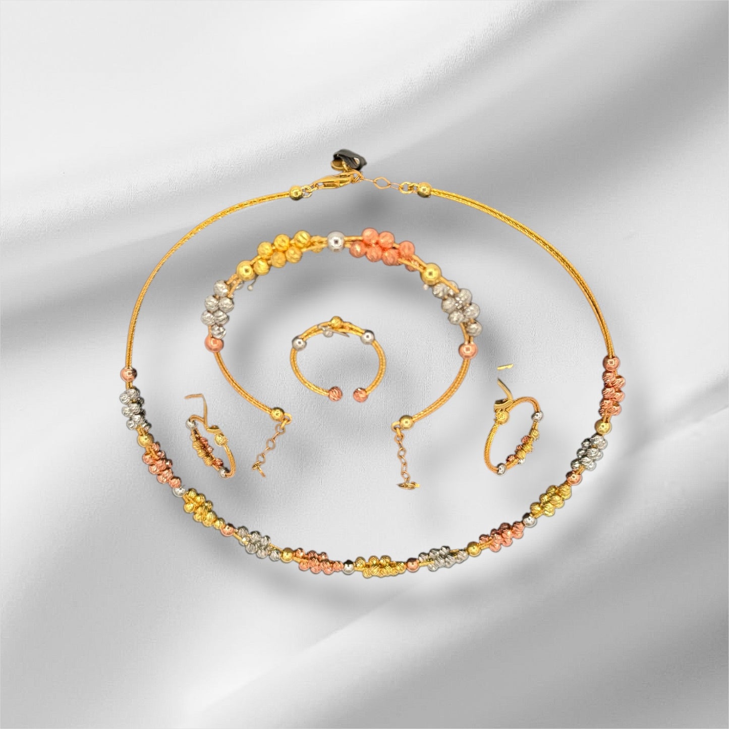 Whole set gold plated 925 Sterling silver