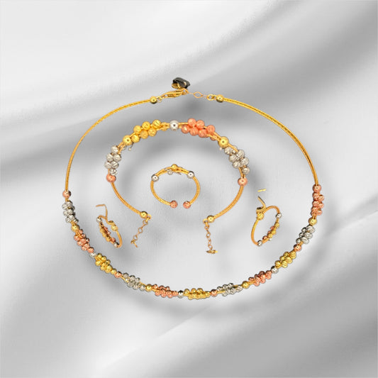 Whole set gold plated 925 Sterling silver