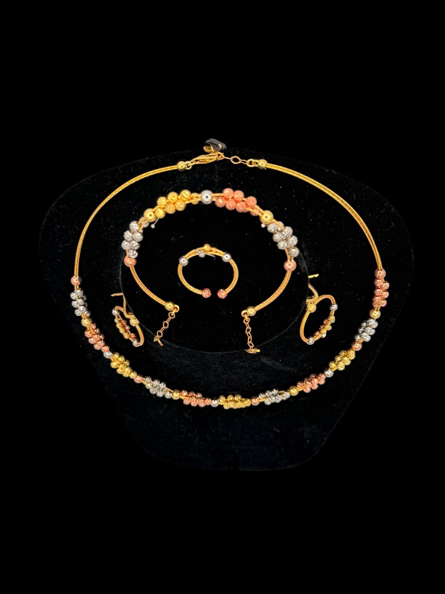 Whole set gold plated 925 Sterling silver