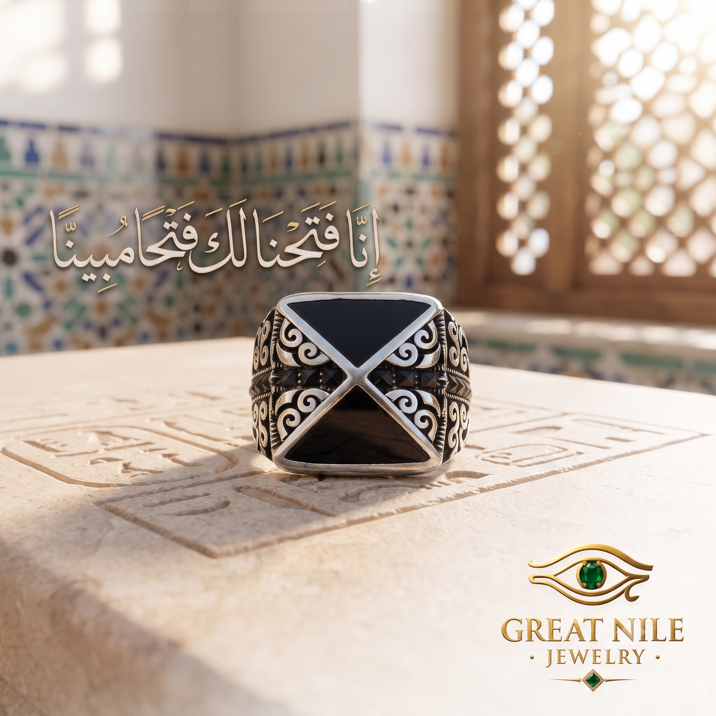 Men's Sterling Silver Black Onyx Ring