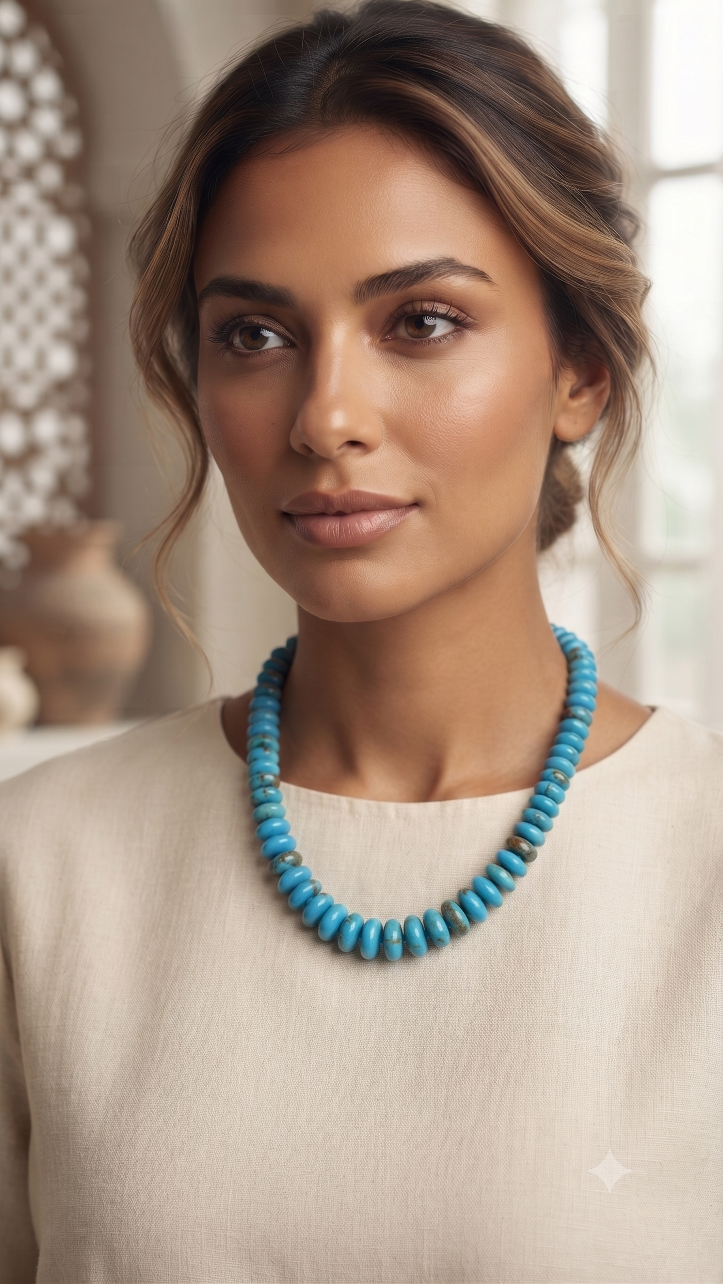 Egyptian Natural turquoise necklace