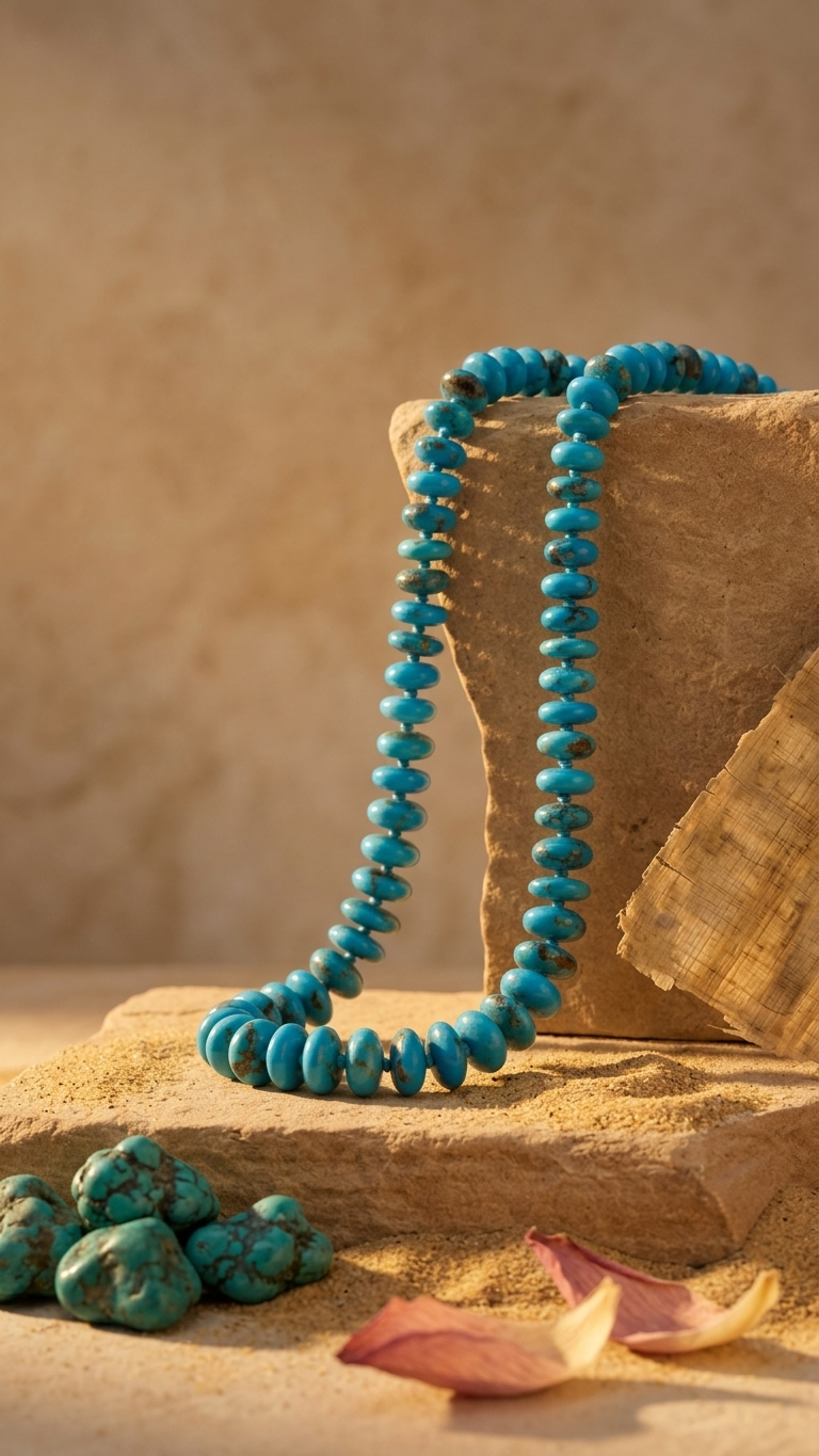Egyptian Natural turquoise necklace
