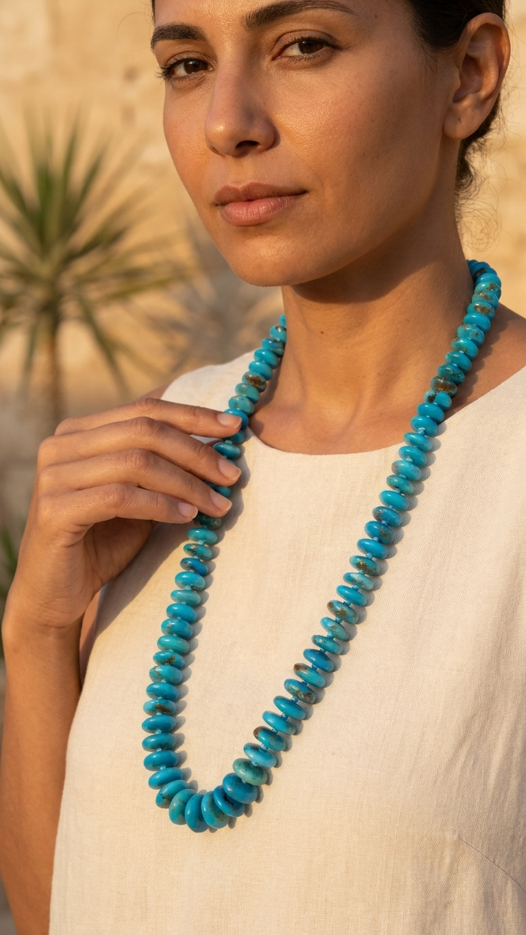 Egyptian Natural turquoise necklace