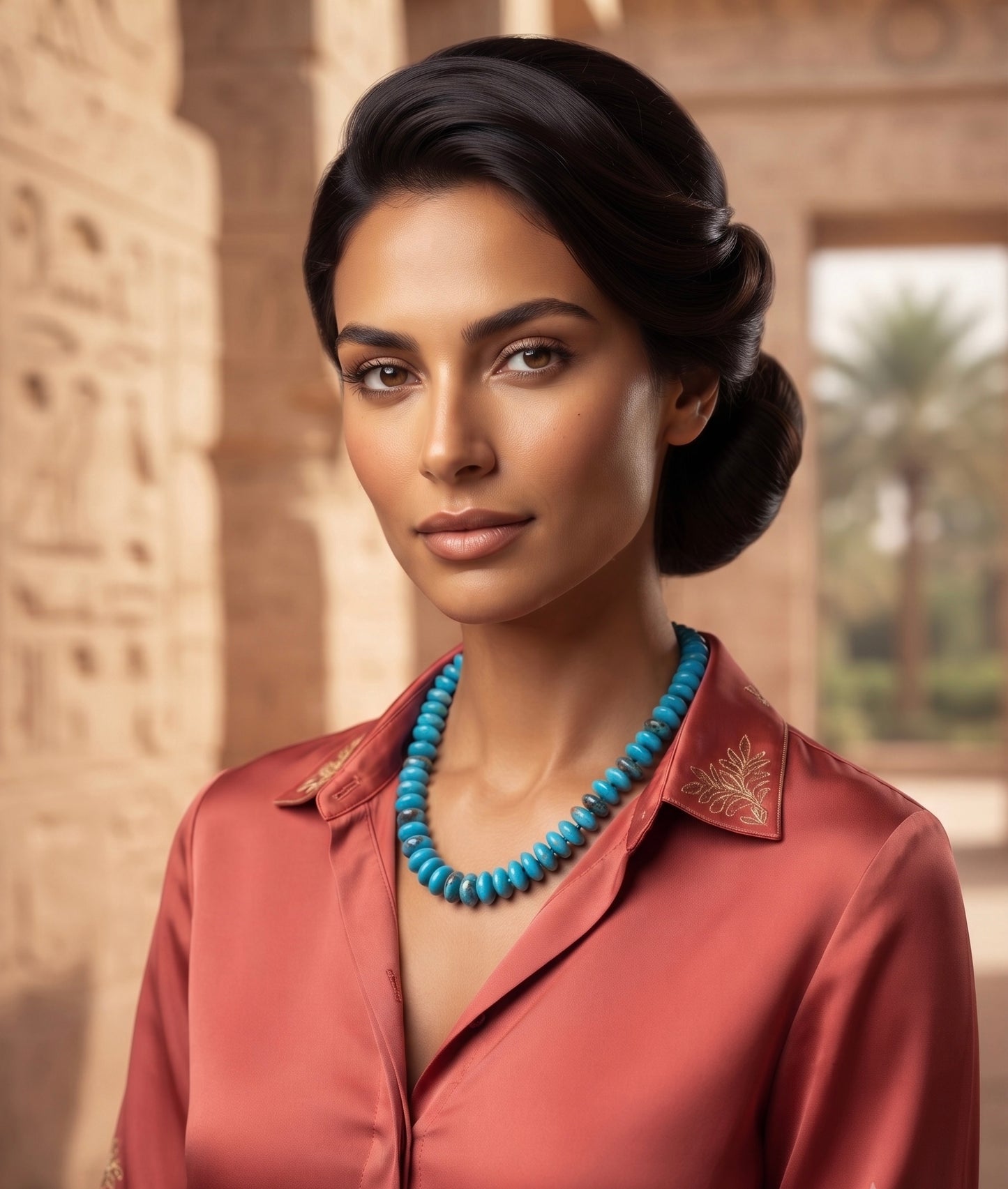 Egyptian Natural turquoise necklace
