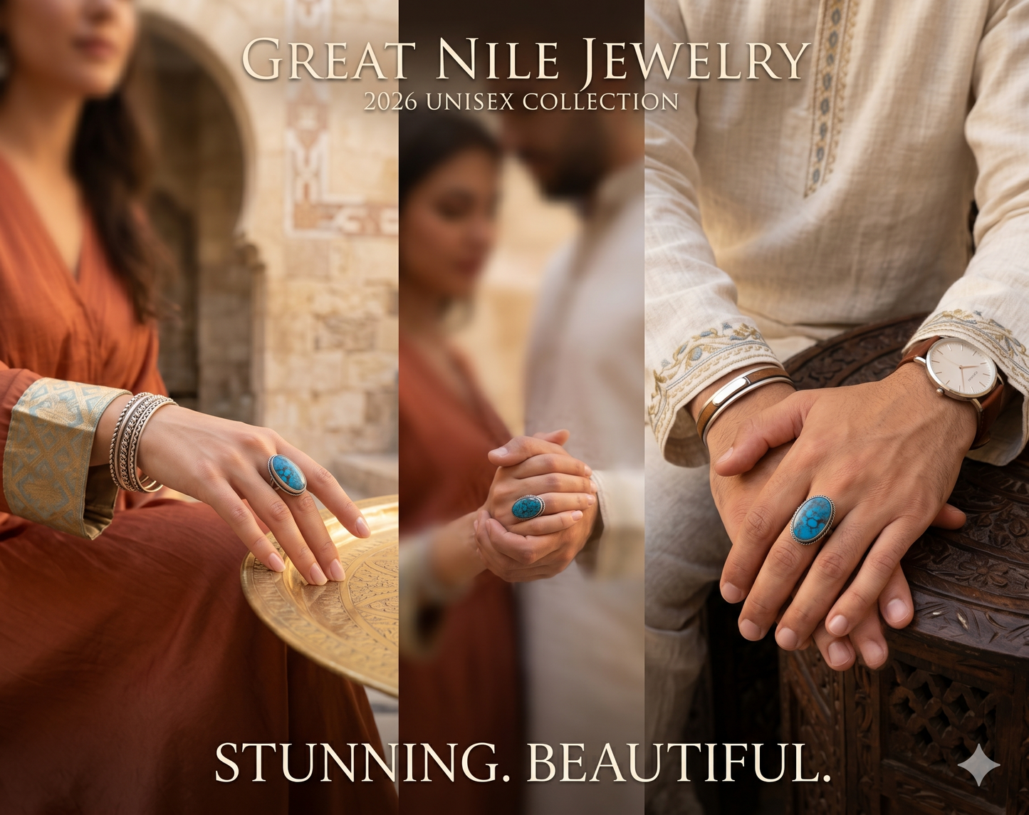 925 Sterling Silver, Natural Egyptian turquoise