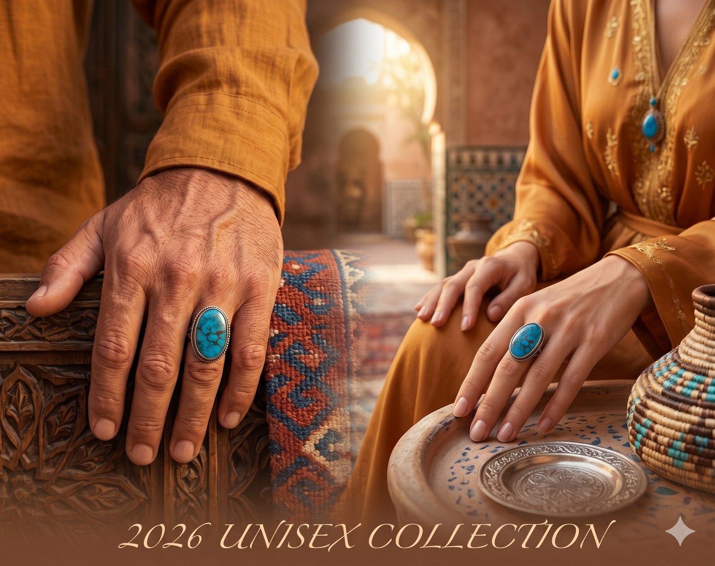 925 Sterling Silver, Natural Egyptian turquoise